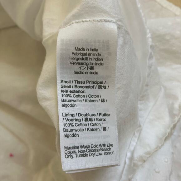 J. Crew Sz 6 White Swiss Dot Printed Ruffle Tiered Midi Dress w Tie Back BZ797 - Picture 15 of 16